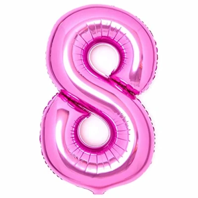 Image of Amscan 9913111 Large Number Pink 8
