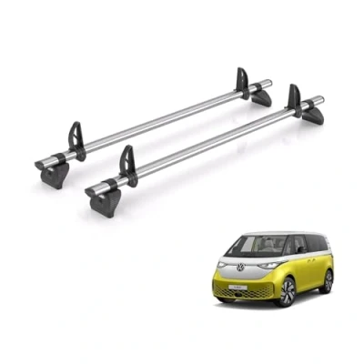 Image of Rhino Roof Rack for VW ID Buzz 2022+ [Fits Volkswagen Buzz] 2 Bars + Loadstops ID2FL/KLS2