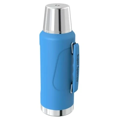 Image of Super Sparrow Stainless Steel Water Bottle 2L Wide Mouth Vacuum Insulated Flask BPA Free ThermosBottle Leakproof Lid Doubles as Cup