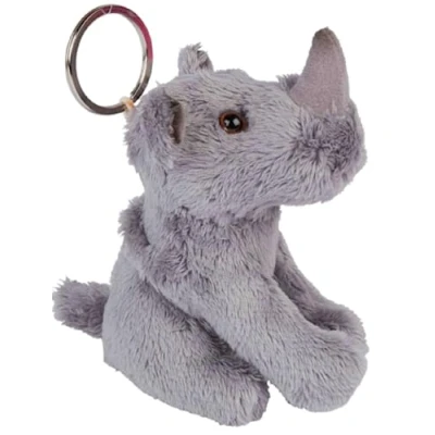 Image of Ravensden Soft Toy Plush Rhino Keyring 10cm