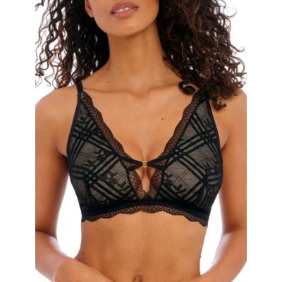 Image of Freya Women&#039;s Fatale Wireless Bralette Bra, Opaque, Noir, M