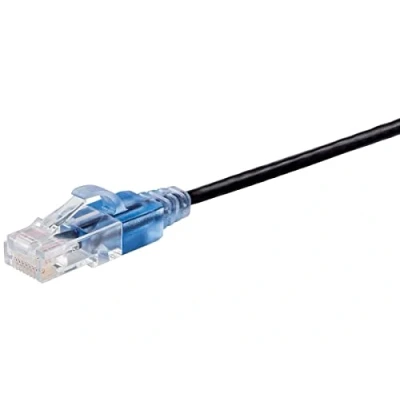 Image of Monoprice Cat6A Ethernet Patch Cable 30 Feet Red (5 Pack) Snagless RJ45, UTP, Pure Bare Copper Wire, 10G, 30AWG SlimRun Series