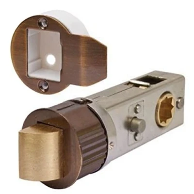 Image of Excel DH2296 76mm Privacy SmartLatch Tubular Latch, Antique Brass
