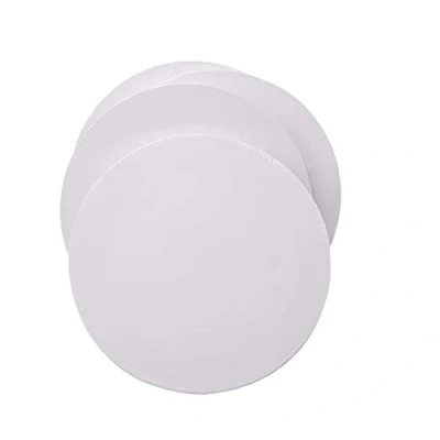 Image of Exerz Stretched Canvas Round 30cm Diameter 4 Pack Artist Framed 1.7cm 280GSM/ 100% Cotton Blank/Triple Primed/Acid Free/Medium Grain Acrlyic &amp; Oil