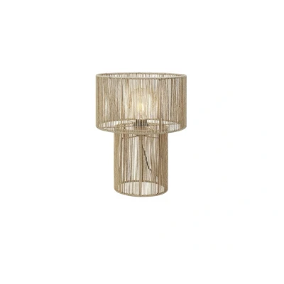 Image of Markslöjd Soga table lamp, natural, jute, height 40 cm