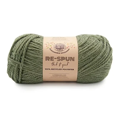 Image of Lion Brand Yarn Re Spun Thick &amp; Quick Yarn, Evergreen