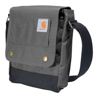 Image of Carhartt Women&#039;s, Durable, Adjustable Bag with Flap Closure, Everyday Crossbody Snap (Gravel), One Size