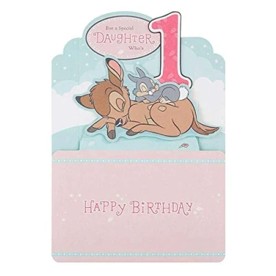 Image of Hallmark Disney Baby 1st Birthday Card &#039;For Daughter&#039; Medium