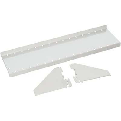 Image of Wall Control ASM SH 1604 W 4&quot; Deep Pegboard Shelf Assembly for Only, White