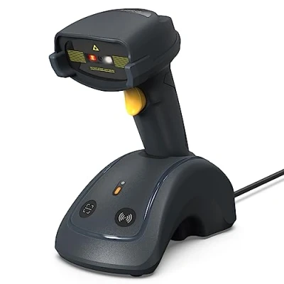 Image of Inateck Wireless Barcode Scanner 2D, QR Code Scanner, 50k times continuous Scanning, with Smart Base, Screen BCST 91