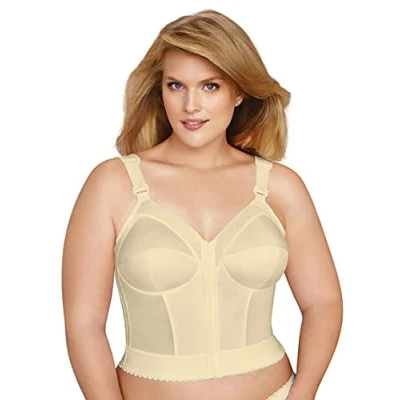 Image of Exquisite Form Women&#039;s Front Close Longline Bra #5107530, Beige, 40B