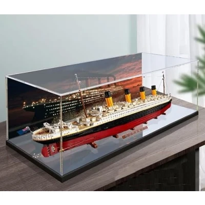 Image of Acrylic Display Case Compatible with Lego 10294 Titanic Model, Dustproof Transparent Model Box (Only Only) B,3mm