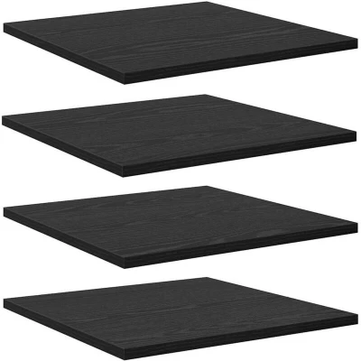 Image of vidaXL Bookshelf Boards 4 pcs, Black Oak, 40x40x1.5 cm, Made from engineered wood.