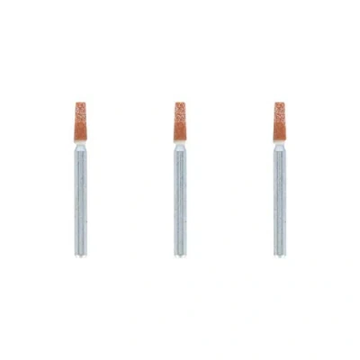 Image of Dremel 997 Aluminium Oxide Grinding Stones Accessory Set, 3 Cone shaped for and Sharpening Metals (3.4 mm)