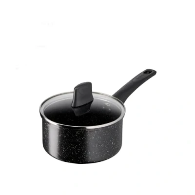 Image of Tefal Titanium Stone Saucepan 18 cm + Lid, High Performance Non Stick Coating, Metal Spatula Safe, All Hobs Including Induction, E1052345