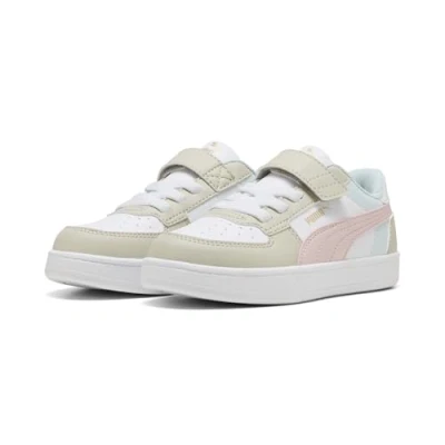 Image of Puma Caven 2.0 Block Unisex Trainers for kids, Size: 4, Desert dust/mauve mist/white shoes