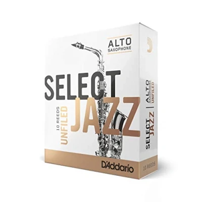 Image of D&#039;Addario Woodwinds Select Jazz Alto Sax Reeds, Unfiled, Strength 3 Hard, 10 Pack