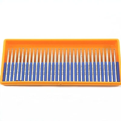 Image of JINGLING Diamond Grinding Bits 1.5mm Spherical Head Rotary Tools with 1/8 Inch Shank for Dremel Accessories Pack of 30Pcs