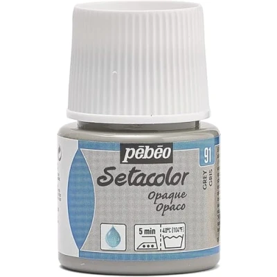 Image of PEBEO Setacolor Opaque Fabric Paint 45 Milliliter Bottle, Grey,Grey, 295 091