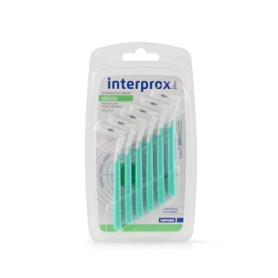 Image of Interprox 0.56 mm Green Micro Plus Interproximal Brush Pack of 6