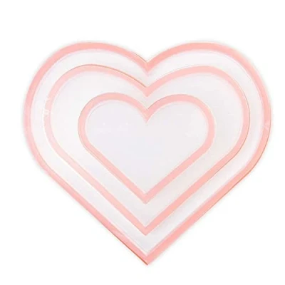 Image of Sizzix Making Essential Shaker Panes Hearts 1 2 3 1/2&quot; 3PK, Multicolor, One Size