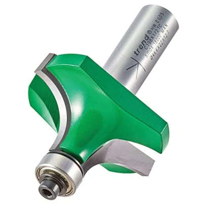 Image of Trend CraftPro Bearing Guided Round Over and Ovolo Router Cutter, 1/2 Inch Shank with 16mm Radius, Tungsten Carbide Tipped, C198X1/2TC, Silver