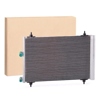 Image of 6455CN, 9645964780, 9645964780A, E163366 Condenser NRF EASY FIT 35843 with dryer, seal ring 14,4mm 11mm Aluminium 510mm