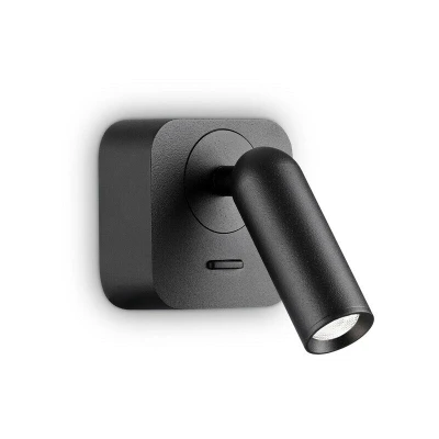 Image of Bean LED Decorative Square Reading Light Black, 3000K 3.5W