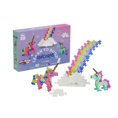 Image of Plus 3908 Ingenious Construction Toy, Learn to Build, Unicorns, Creative Building Blocks, 275 Pieces