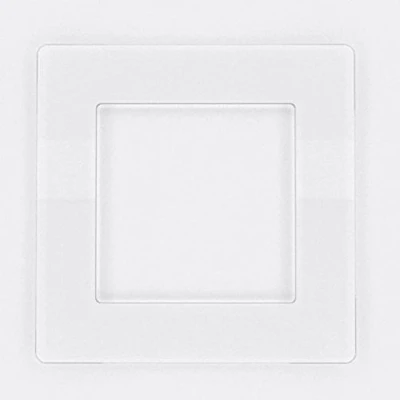 Image of Focus Plastics SINGLE LIGHT SWITCH SOCKET COLOURED ACRYLIC SURROUND FINGER PLATE HUGE COLOUR CHOICE (Clear)