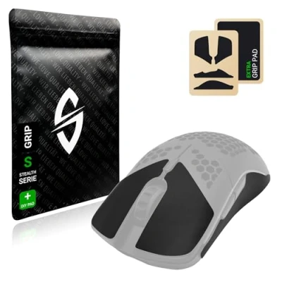 Image of SensoryBoost Grip tape / sticker set for Glorious Model O gaming mouse, anti slip, self adhesive, pre cut, sweat absorbent, upgrade kit