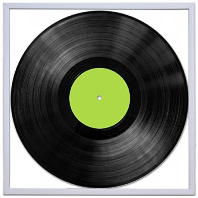 Image of Retro Vinyl LP Record Album Square Frame 30 Centimeter 12 Inch Cover Sleeve Wall Art Display Silver