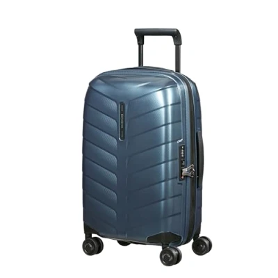 Image of Samsonite Attrix Spinner S, Expandable Carry On Luggage, 55 cm, 38/44 L, Blue (Steel Blue)