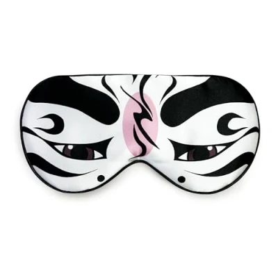 Image of townssilk 100% Silk Sleep Mask with Adjustable Strap, Comfortable and Super Soft Eye Mask, Ultimate Aid, Full Balckout Light, Night Blindford, Light Without Pressure, Drama White