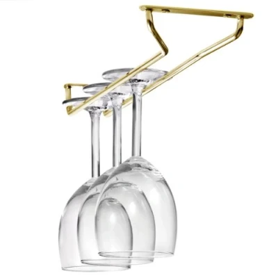 Image of Tablecraft Brass Plated Glass Rack 10inch Hanger, Holder, Glassware Rack, Stemware Wine Champagne