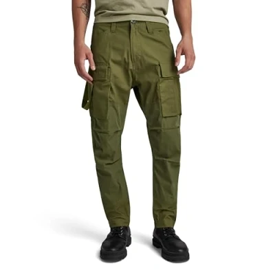 Image of G STAR RAW Men&#039;s 3D Regular Tapered Cargo Pants 2.0, Green (shadow olive D24308 D384 B230), 36W / 36L