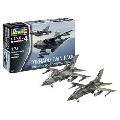 Image of Revell 03801 Tornado 50th Anniversary Twinpack 1:72 Scale Unbuilt/Unpainted Plastic Model Kit