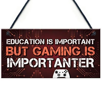 Image of RED OCEAN Funny Gaming Sign Inspired Novelty For Brother Son Gamer Room
