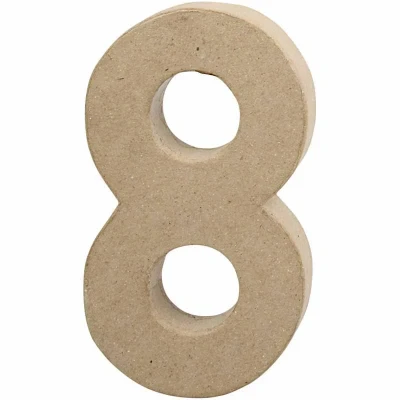 Image of Create Crafts 26636 Creativ 20 cm 1 Piece Papier Mache Number 8