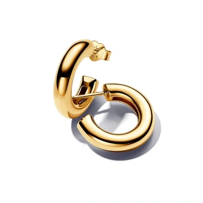 Image of Pandora Essence 14k Gold plated hoop earrings