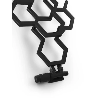 Image of Terma Vario Twins Integrated Soft Black Valves With Pipe Masking Set Left For Hex 50mm