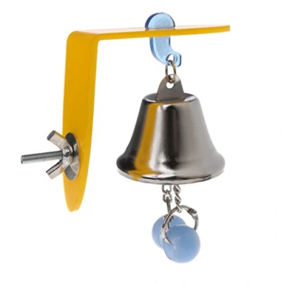 Image of Girasool Toy with Bells for Parrot Macaw African Greys Budgies Cockatoo Parakeet Cockatiels Conure Lovebird Cage