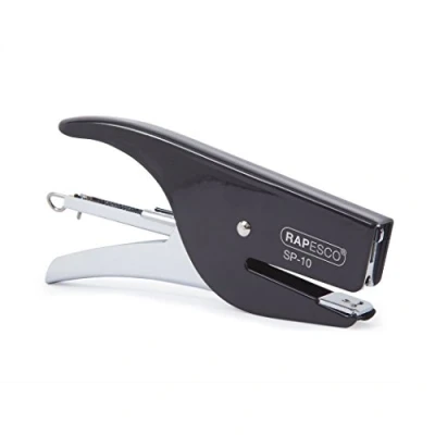 Image of Rapesco 1271 SP 10 Stapling Plier, 12 Sheet Capacity, Black/Chrome