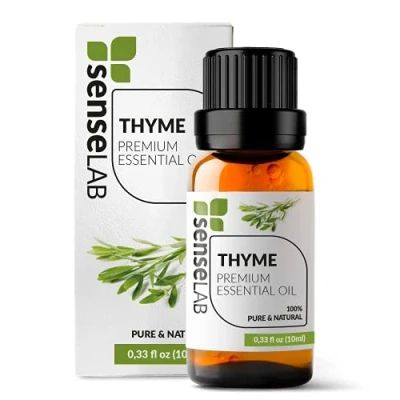 Image of SenseLAB Thyme Essential Oil 100% Pure Extract Therapeutic Grade Oils Outdoor Protection Hair and Skin Care for Diffusers Humidifier (10 ml)