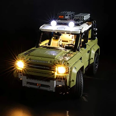 Image of BRIKSMAX Led Lighting Kit for Lego Technic Land Rover Defender,Compatible with 42110 Building Blocks Model Not Include the Set…