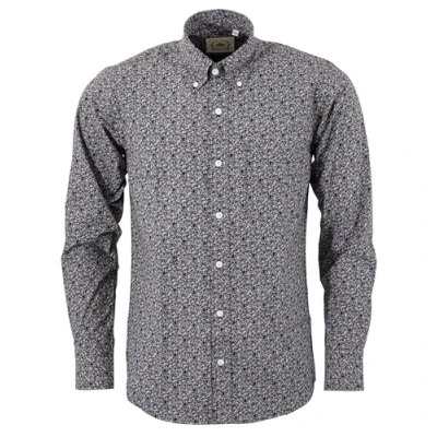 Image of Relco Mens Button Down Floral Shirts (UK, Alpha, XL, Regular, Black)