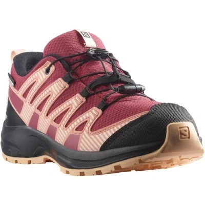 Image of Salomon XA Pro V8 Climasalomon Waterproof Kids Outdoor Shoes, Precise fit, All terrain grip, and Sporty look, Earth Red, 12.5 UK