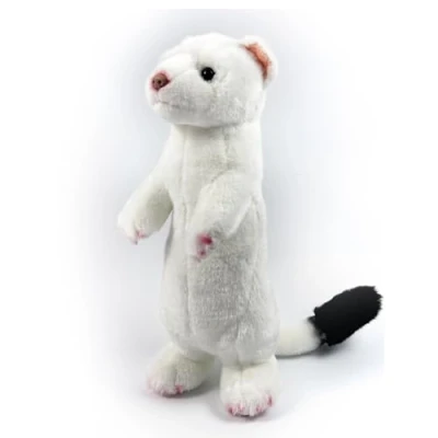 Image of PuffPurrs Short tailed Weasel Plush Toy Realistic &amp; Educational Stoat Figure Perfect for Wildlife Enthusiasts 23CM/9IN