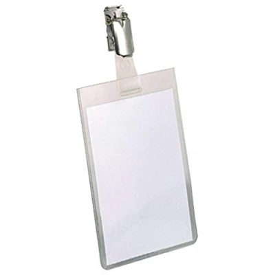 Image of Durable 8002 Name Badge with Rotating Clip 90 x 60 mm Pack of 25
