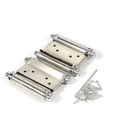 Image of Yosoo 2Pcs Stainless Steel Double Action Spring Hinge 3 Inch for Saloon Cafe Door Shop Swing Silver